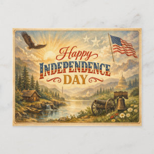 Cartes Pour Fêtes Annuelles Joyeux Jour de l'Indépendance Transcendantal Ameri