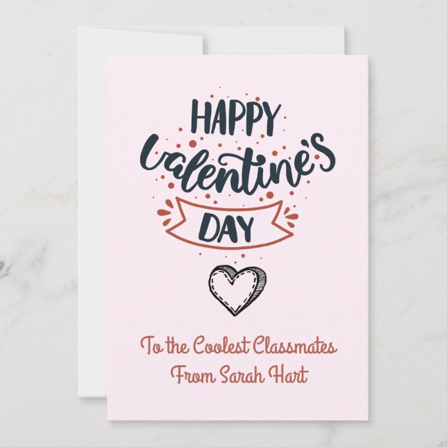 Cartes Pour Fêtes Annuelles Joyeux Jour De Valentines Aux Enfants (Devant)