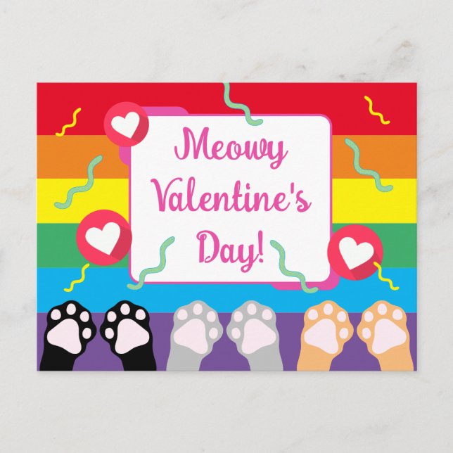 Cartes Pour Fêtes Annuelles Joyeux Jour des Valentines (Devant)