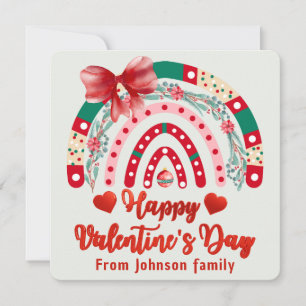 Cartes Pour Fêtes Annuelles joyeux jour des valentines, Coeurs arc-en-ciel boh
