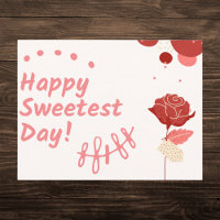Joyeux Jour le plus doux Rose rouge
