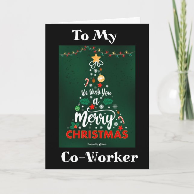 CARTES POUR FÊTES ANNUELLES JOYEUX JOURS DE VACANCES À **MON COTRAVAILLEUR** C (Devant)