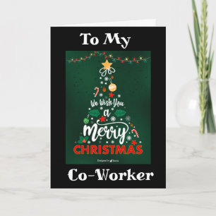 CARTES POUR FÊTES ANNUELLES JOYEUX JOURS DE VACANCES À **MON COTRAVAILLEUR** C