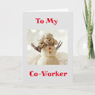 CARTES POUR FÊTES ANNUELLES JOYEUX JOURS DE VACANCES À **MON COTRAVAILLEUR** C