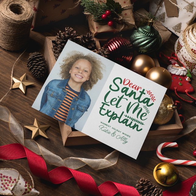 Cartes Pour Fêtes Annuelles JOYEUX JOURS FÉRIÉS | Cher Père Noël, Laissez-moi  (Créateur téléchargé)