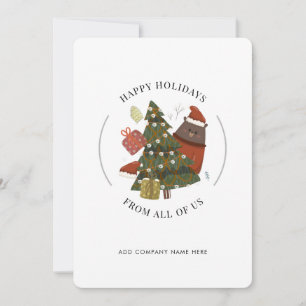 Cartes Pour Fêtes Annuelles Joyeux jours fériés Logo d'affaires Noël d'entrepr
