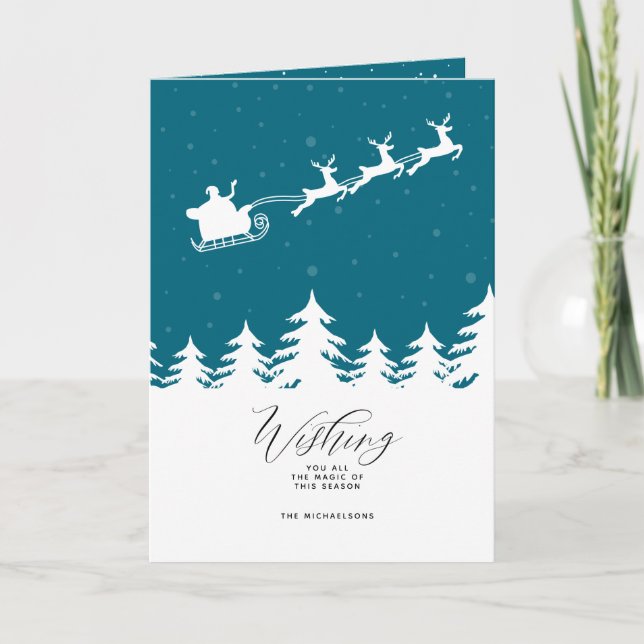 Cartes Pour Fêtes Annuelles JOYEUX JOURS FÉRIÉS | Vous Souhaitez Toute La Magi (Devant)