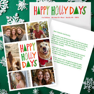 Cartes Pour Fêtes Annuelles JOYEUX JOURS SAINTS CUSTOM À LA MAIN 6 PHOTO Noël