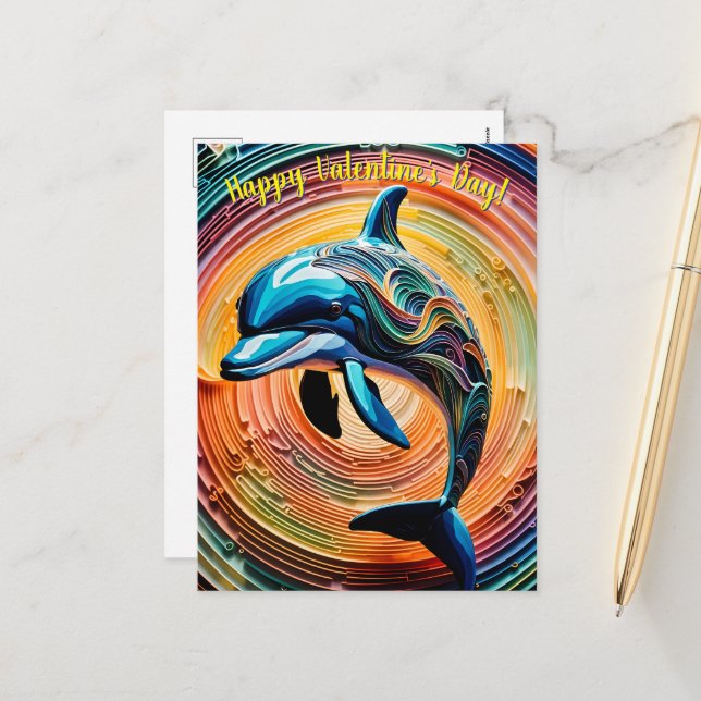Cartes Pour Fêtes Annuelles Joyeux Joyeux Jour des Valentines (Devant/Arrière en situation)