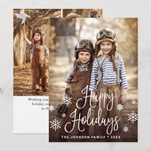 Cartes Pour Fêtes Annuelles Joyeux Joyeux Jours 4 PHOTO Noël Salutation