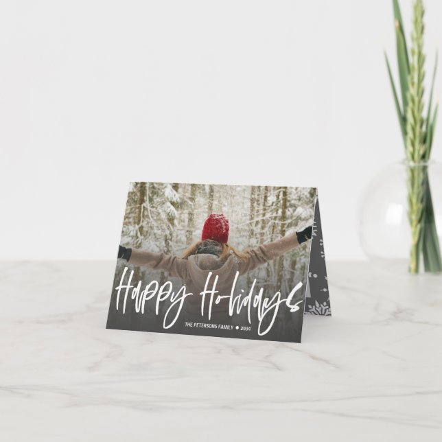 Cartes Pour Fêtes Annuelles Joyeux Joyeux Jours de Noël 1 Photo Noël (Devant)
