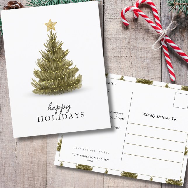 Cartes Pour Fêtes Annuelles Joyeux Joyeux Joyeux Noël Pine Tree (Créateur téléchargé)