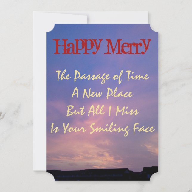 Cartes Pour Fêtes Annuelles Joyeux Joyeux Missing You Card par RoseWrites (Devant)