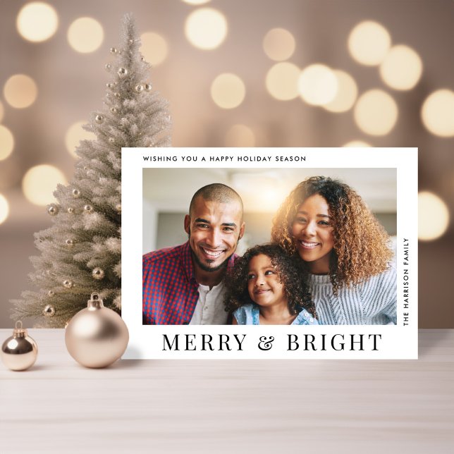Cartes Pour Fêtes Annuelles Joyeux Joyeux Noël (Share the love and warmth of the season with your personalized photo Christmas card)