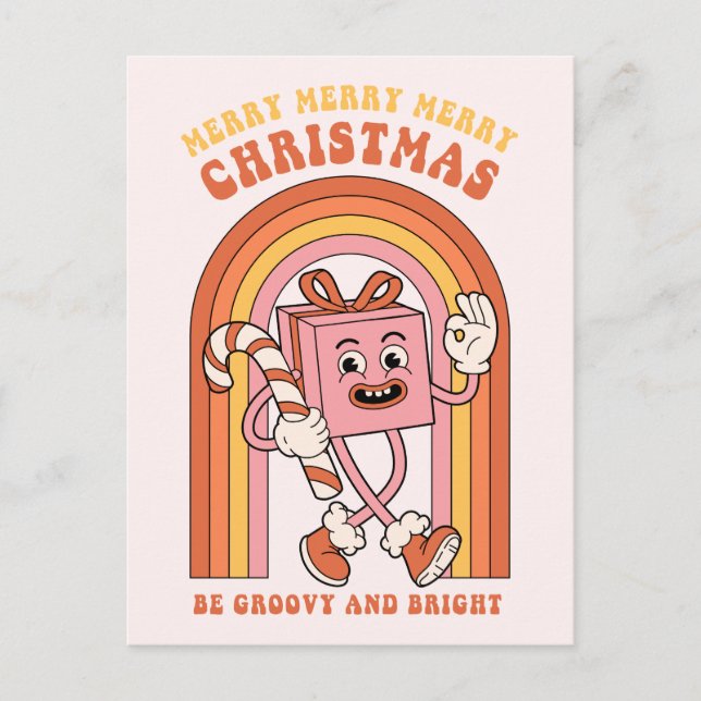 Cartes Pour Fêtes Annuelles Joyeux Joyeux Noël - Soyez Super et lumineux (Devant)