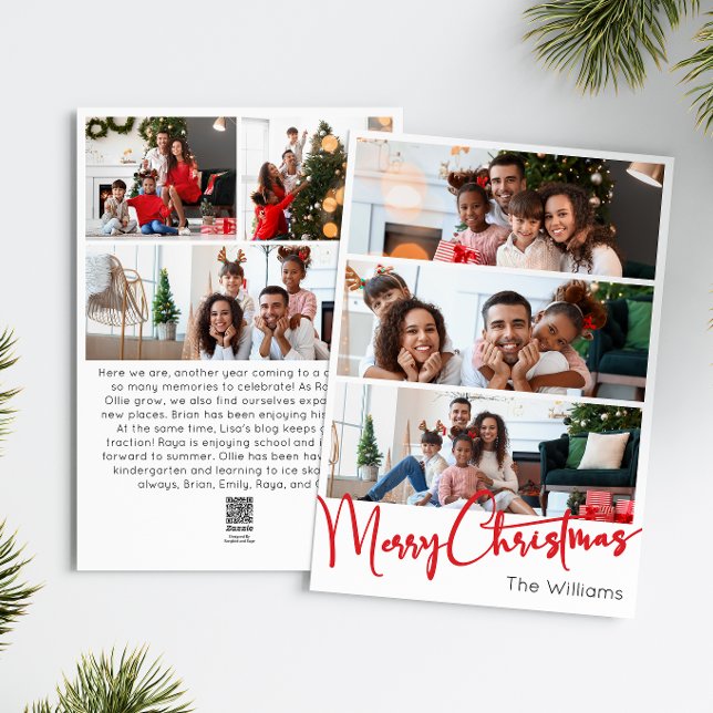 Cartes Pour Fêtes Annuelles Joyeux Joyeux Noël Vertical 6 Photo (Créateur téléchargé)