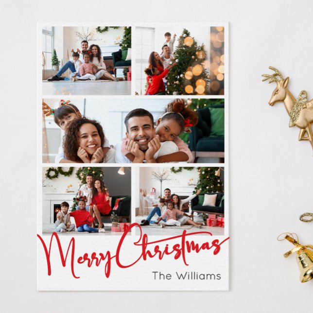 Cartes Pour Fêtes Annuelles Joyeux Joyeux Noël Vertical 8 Photo (Créateur téléchargé)