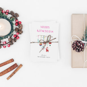 Cartes Pour Fêtes Annuelles Joyeux Kitschmas Ornement Rétro Fêtes Famille