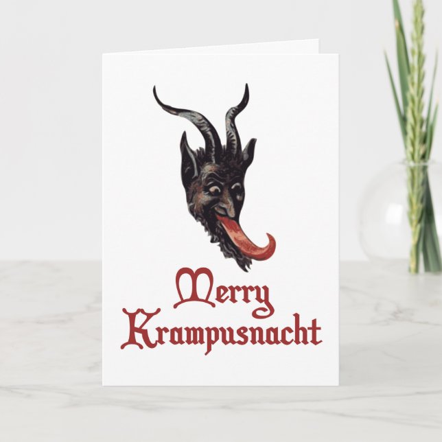 Cartes Pour Fêtes Annuelles Joyeux Krampusnacht (Devant)