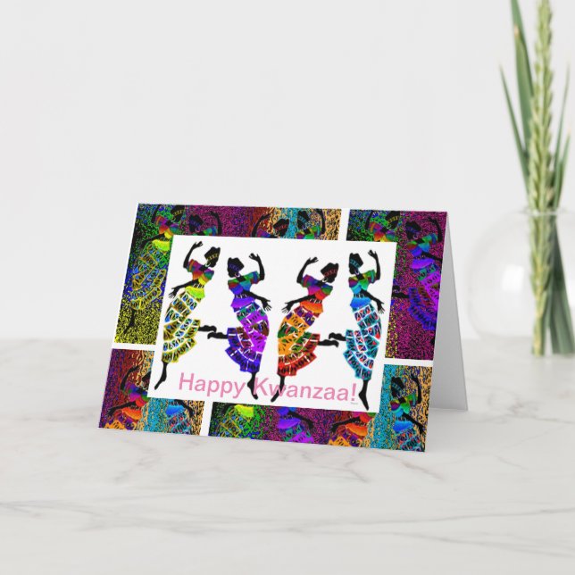 Cartes Pour Fêtes Annuelles Joyeux Kwanzaa ! (Devant)