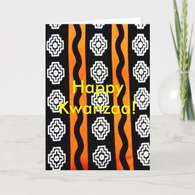 Cartes Pour Fêtes Annuelles Joyeux Kwanzaa ! (Devant)