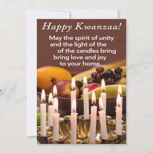 Cartes Pour Fêtes Annuelles Joyeux Kwanzaa (Devant)