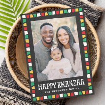Joyeux Kwanzaa mosaïque rouge vert jaune photo bor