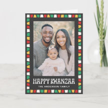 Joyeux Kwanzaa mosaïque rouge vert jaune photo de