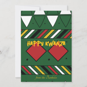 Cartes Pour Fêtes Annuelles Joyeux Kwanzaa Motif Tribal Familial Photo