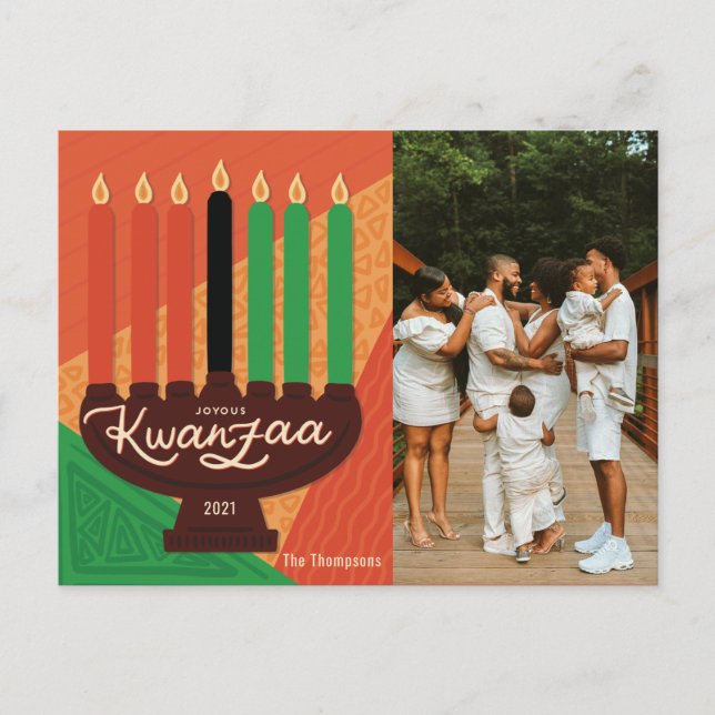 Cartes Pour Fêtes Annuelles Joyeux Kwanzaa Photo Holiday Design (Devant)