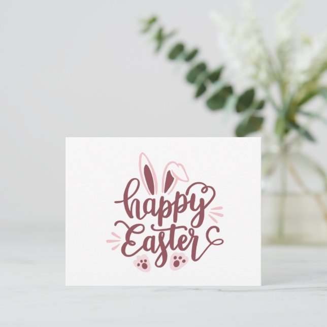 Cartes Pour Fêtes Annuelles Joyeux Lapin de Pâques (Debout devant)
