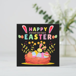 Cartes Pour Fêtes Annuelles Joyeux Lapin De Pâques Avec Oeufs - Pâques