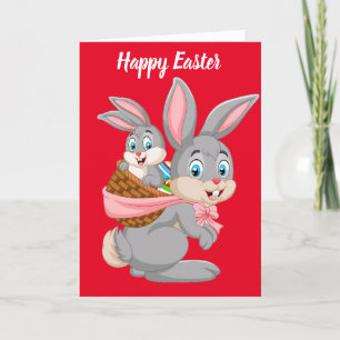 Cartes Pour Fêtes Annuelles Joyeux lapins de Pâques