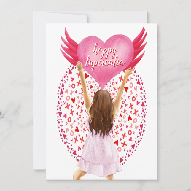 Cartes Pour Fêtes Annuelles Joyeux Lupercalia Chérie fille Hugs & Kisses (Devant)