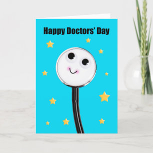 Cartes Pour Fêtes Annuelles 	Joyeux Médecins Jour Cute Stethoscope Avec Étoile