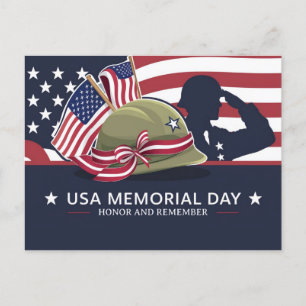 Cartes Pour Fêtes Annuelles Joyeux Memorial Day USA Drapeau militaire