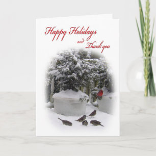 Cartes Pour Fêtes Annuelles Joyeux Merci des Fêtes avec Cardinal