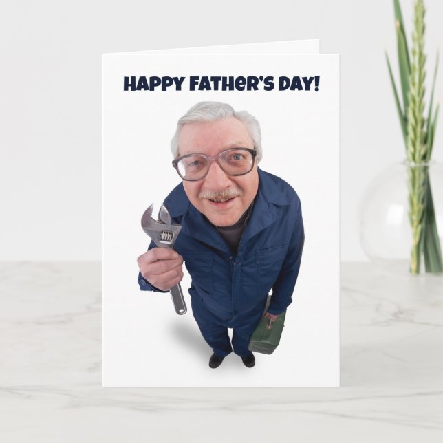 Cartes Pour Fêtes Annuelles Joyeux Merci Fête des pères Handyman Humour (Devant)