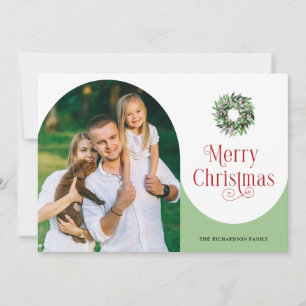 Cartes Pour Fêtes Annuelles Joyeux message photo Arché de Noël