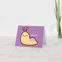 Joyeux mignon Slug Texte personnalisé