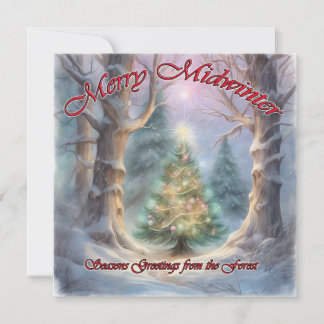 Cartes Pour Fêtes Annuelles Joyeux milieu de l'hiver, Vœux de la Forêt