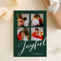 Joyeux Moderne Minimaliste Vert Script 4 Photo