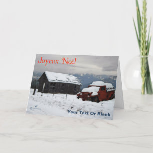 Cartes Pour Fêtes Annuelles Joyeux Noё l - Vieux Camion Rouge