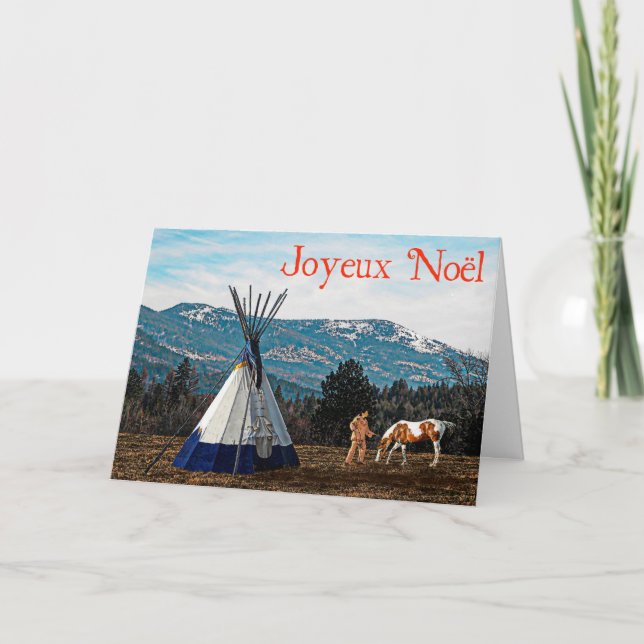 Cartes Pour Fêtes Annuelles Joyeux Noёl - camp d'hiver (Devant)