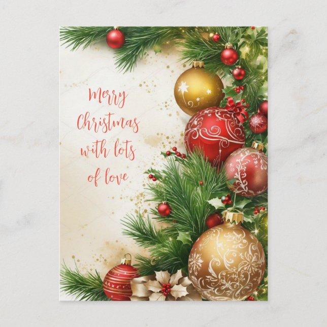 Cartes Pour Fêtes Annuelles Joyeux Noël (Devant)
