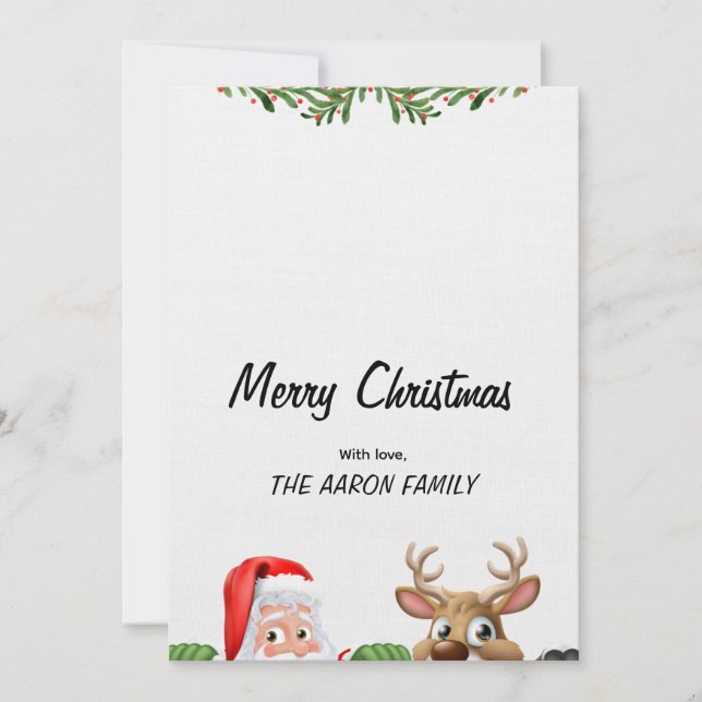 Cartes Pour Fêtes Annuelles Joyeux Noël (Devant)