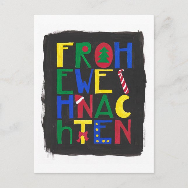 Cartes Pour Fêtes Annuelles Joyeux Noël (Devant)