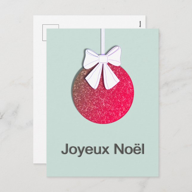 Cartes Pour Fêtes Annuelles Joyeux Noel (Devant / Derrière)