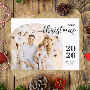 Cartes Pour Fêtes Annuelles Joyeux Noël 1 arche photo moderne minimaliste