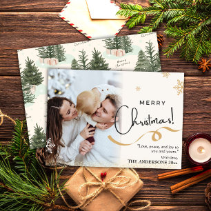 Cartes Pour Fêtes Annuelles Joyeux Noël 1 photo Flacon de neige de sapin de No